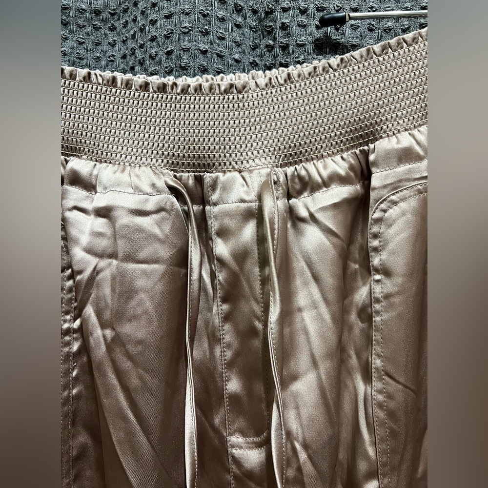 Zenobia Satin Drawstring Pants 3XL Champagne Color - Picture 2 of 6
